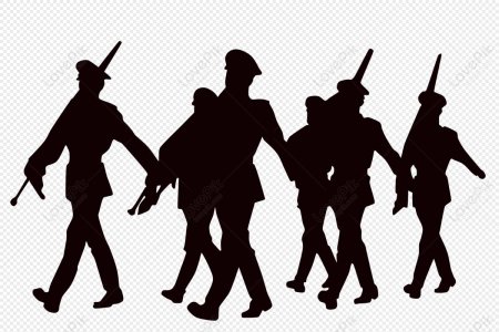 Силуэт солдат