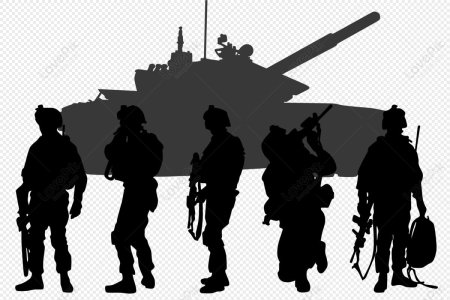 Силуэт военного