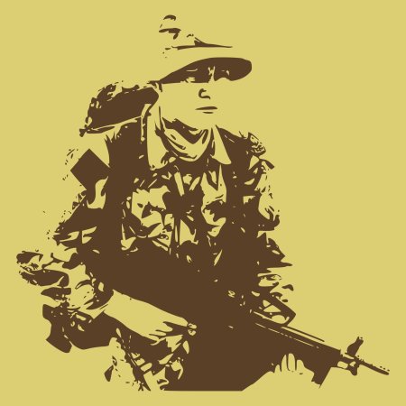 Солдат на прозрачном фоне