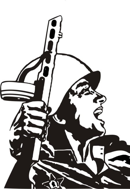 Силуэт советского солдата