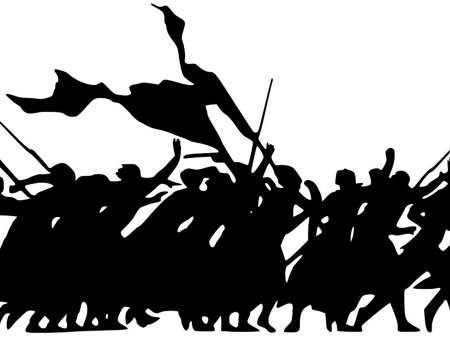 Сражение силуэт