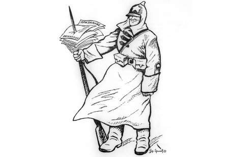 Карикатуры на красноармейцев