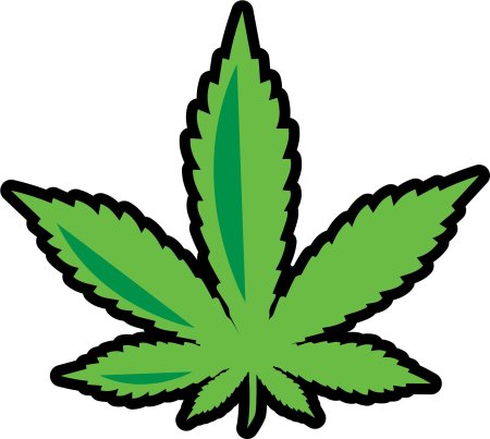 Лист конопли вектор