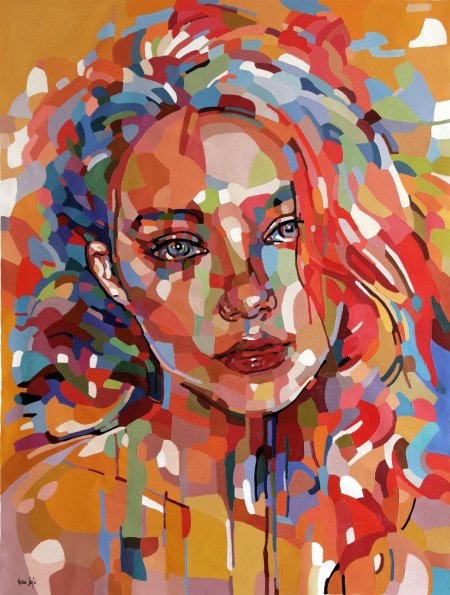 Стилизованный портрет живопись