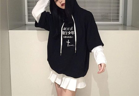 Корейские оверсайз худи