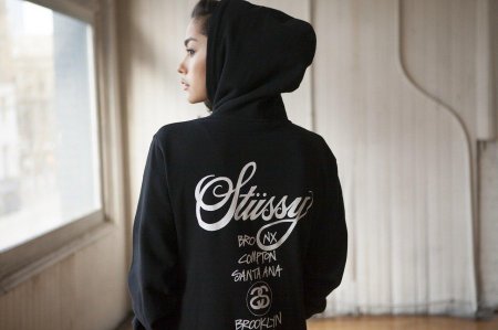 Stussy world tour hoodie black
