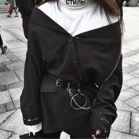 Корейский стиль одежды черный