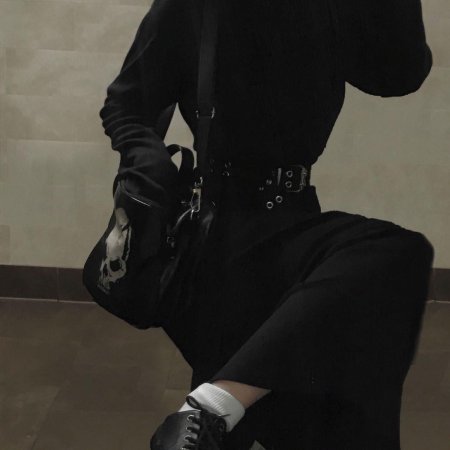 Goth outfit грандж чёрная корейская одежда