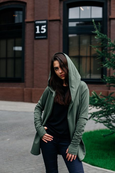 Кардиган с капюшоном enigma