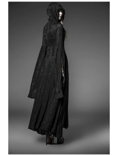 Платье с капюшоном черное