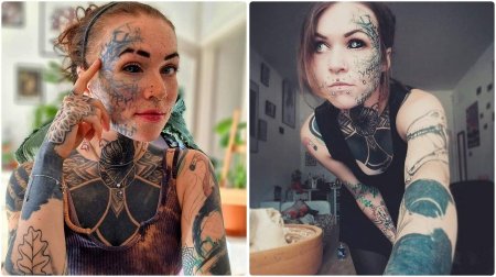 Блогерша с татуировками