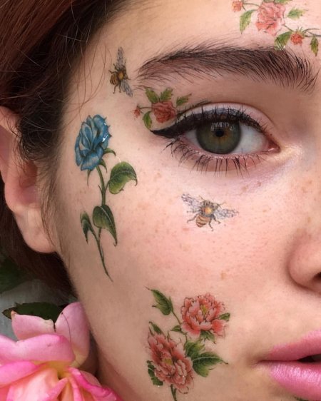 Цветочный макияж