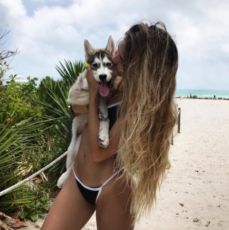 Красивые снимки хозяйки с собакой