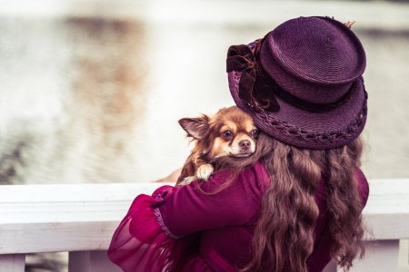 Девушка с собачкой