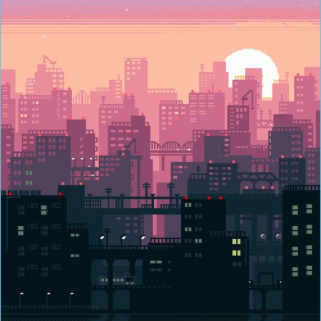 Пиксельный город