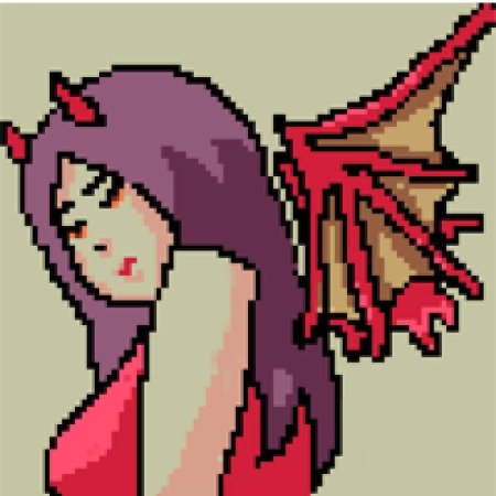 Пиксель арт девушка