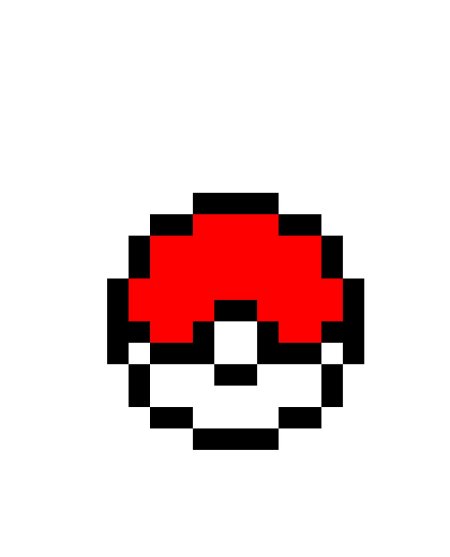 Покебол пиксельарт симметричный