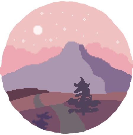 Пиксель арт горы