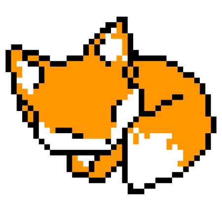 Пиксель арт лиса