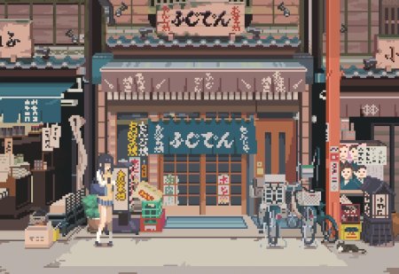 Пиксельный город