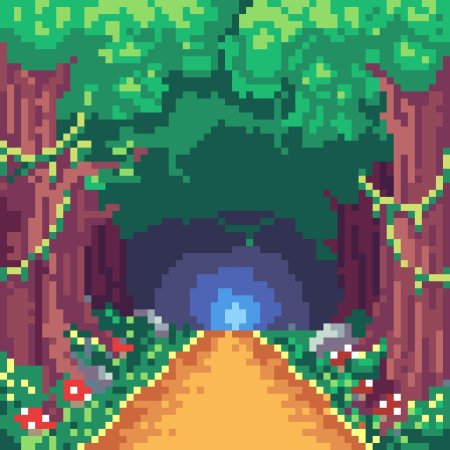 Пиксель арт пейзаж