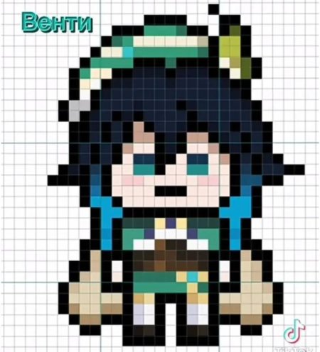 Персонажи геншин импакт пиксель арт