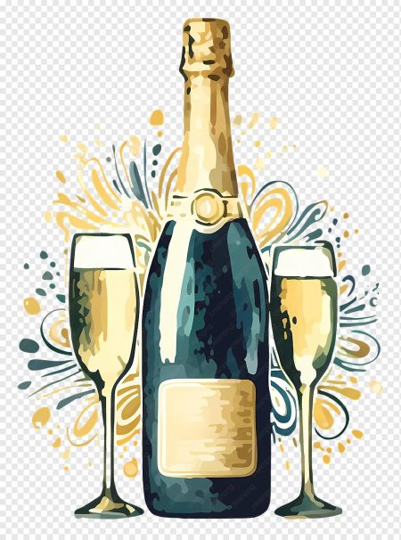 Бутылка шампанского
