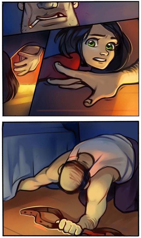 Монстр под кроватью комикс