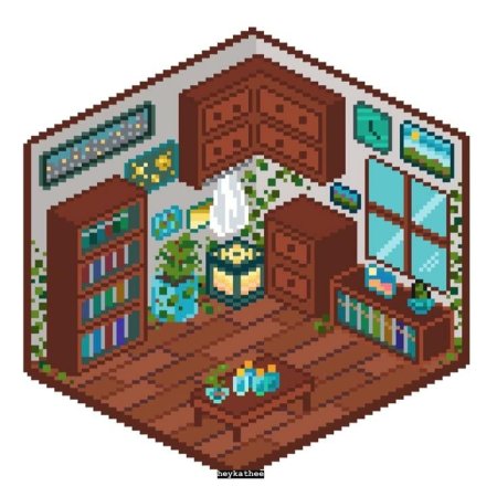 Пиксельные комнаты