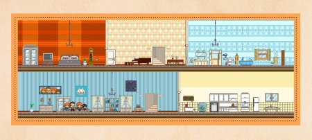 Пиксельный интерьер