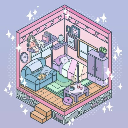 Комната пиксель арт