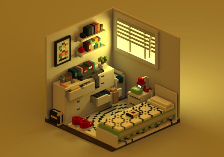 Магика воксель комнаты