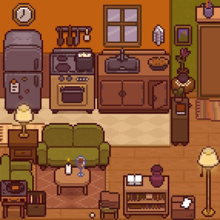 Пиксельный дизайн интерьера