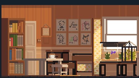 Пиксельный дом внутри