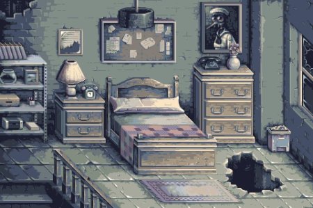 Пиксельный интерьер