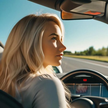 Блондинка в авто