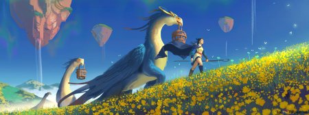 Цветочное поле фэнтези