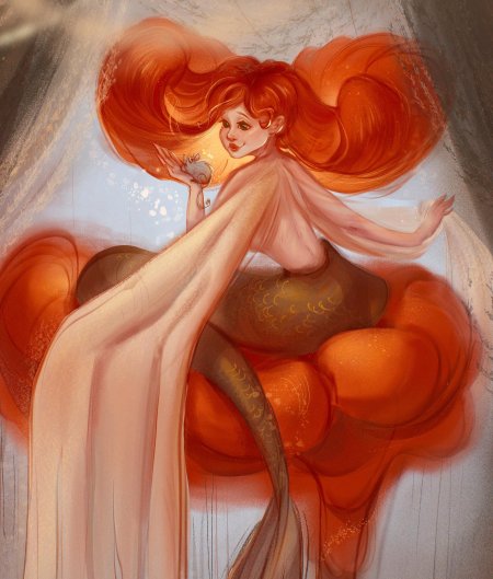 Рыжеволосая русалка