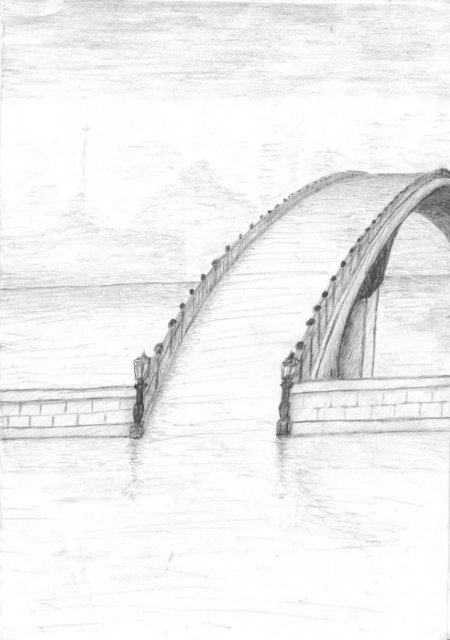 Мост рисунок легкий