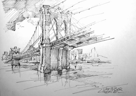 Бруклинский мост эскиз