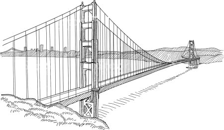 Мост сан франциско сбоку черно белое