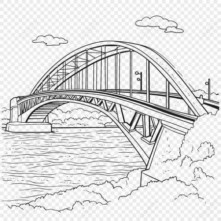 Мост раскраска