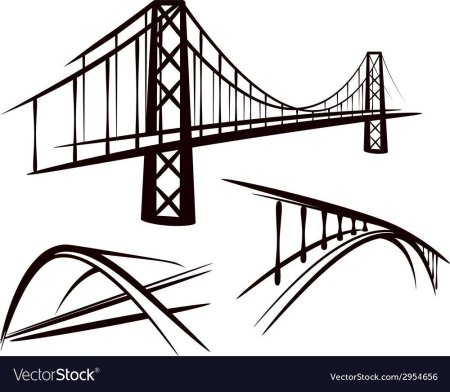 Бугринский мост вектор
