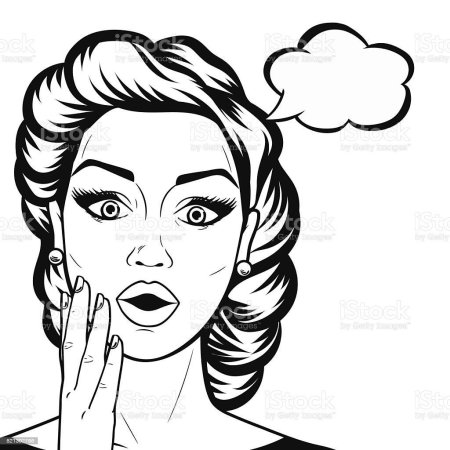 Девушка в шоке рисунок