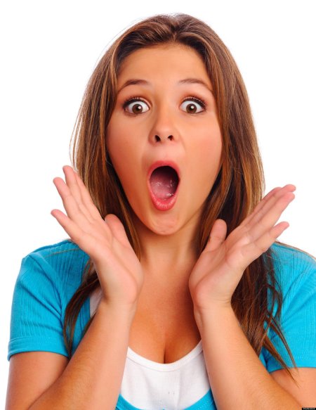 Удивление девушка