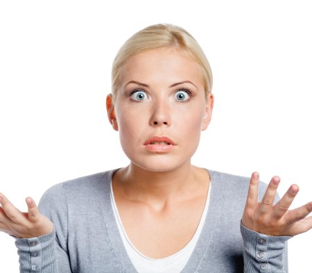 Девушка в шоке