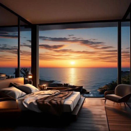 Спальня с видом на море