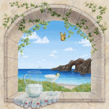 Фреска аффреско арка море