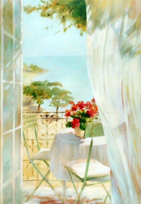 Море за окном в живописи