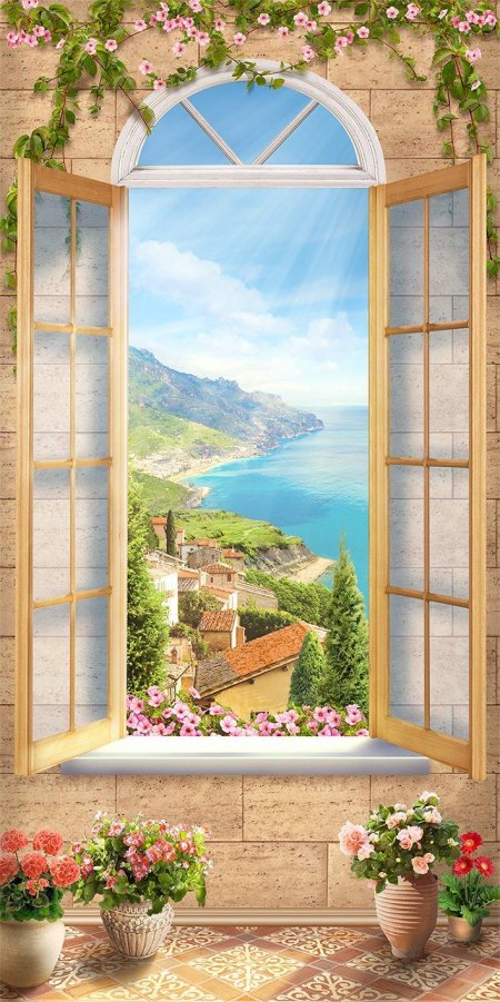 Фотообои фальш окно